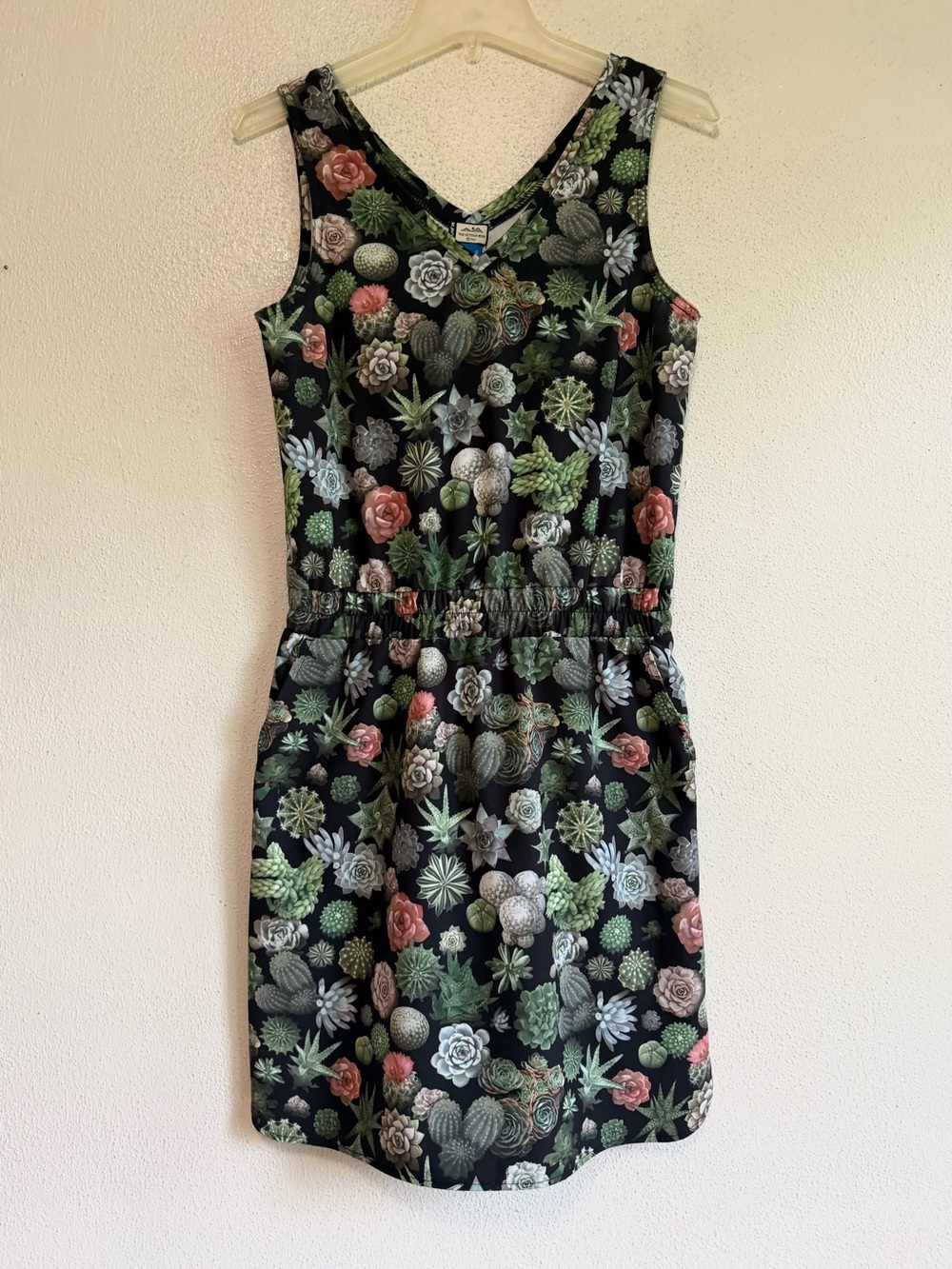 KAVU Ensenada Dress Size Small Succulent Pattern Cactus Dress Rare Sporty Plant